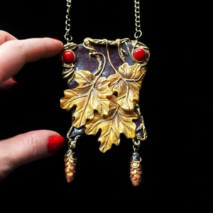 Őszi nyaklánc - ékszer - nyaklánc - medálos nyaklánc - Meska.hu