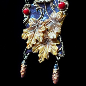 Őszi nyaklánc - ékszer - nyaklánc - medálos nyaklánc - Meska.hu