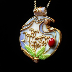 Páfrányos nyaklánc - ékszer - nyaklánc - medálos nyaklánc - Meska.hu