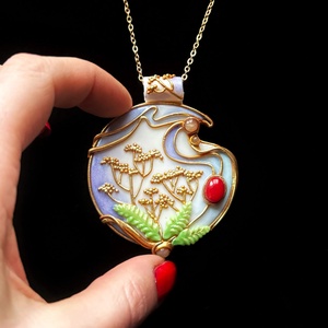 Páfrányos nyaklánc - ékszer - nyaklánc - medálos nyaklánc - Meska.hu