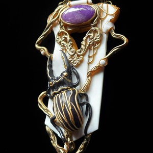 Szarvasbogár nyaklánc - ékszer - nyaklánc - medálos nyaklánc - Meska.hu