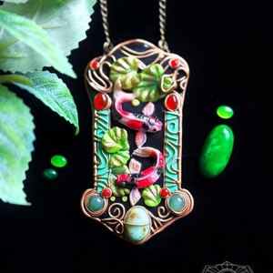 Koi nyaklánc, Ékszer, Nyaklánc, Medálos nyaklánc, Ékszerkészítés, Gyurma, MESKA