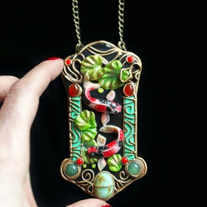 Koi nyaklánc - ékszer - nyaklánc - medálos nyaklánc - Meska.hu