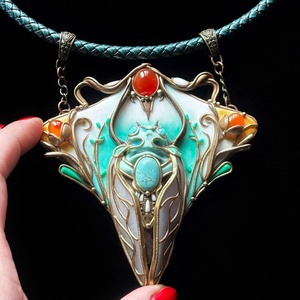 Art Nouveau 2 nyaklánc - ékszer - nyaklánc - medálos nyaklánc - Meska.hu