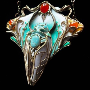 Art Nouveau 2 nyaklánc - ékszer - nyaklánc - medálos nyaklánc - Meska.hu