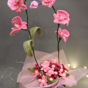 Elegáns orchidea és virágözön  kézzel készült különlegesség  - Meska.hu