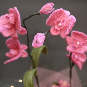 Elegáns orchidea és virágözön  kézzel készült különlegesség  - otthon & életmód - dekoráció - dísztárgy - Meska.hu