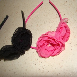 Habrózsás műanyag fekete hajráf  - Meska.hu