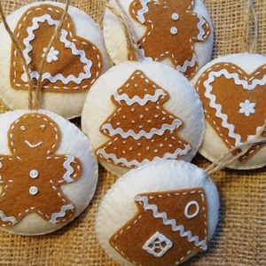 Filc mézes díszek - karácsony - karácsonyi lakásdekoráció - karácsonyfadíszek - karácsonyi lakásdekoráció - Meska.hu