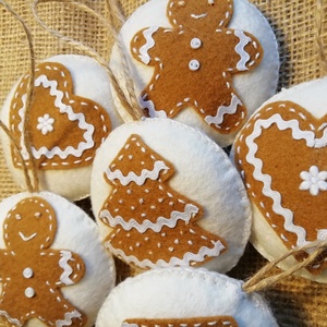 Filc mézes díszek - karácsony - karácsonyi lakásdekoráció - karácsonyfadíszek - karácsonyi lakásdekoráció - Meska.hu