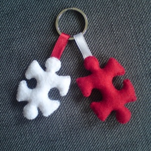 Alkonyat puzzle kulcstartó -  - Meska.hu