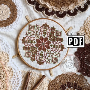 Keresztszemes modern egyedi minta, digitális letölthető PDF fájl, nyomtatható alap hímzés és egyéb kézimunkához - diy (csináld magad) - szabásminta, útmutató - Meska.hu