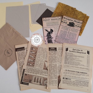 Scrapbook papír csomag kiegészítőkkel, fénykép album készítéshez, kreatív dekoráció alapanyag naplóhoz, füzethez - otthon & életmód - papír, írószer - matrica, matrica csomag - Meska.hu