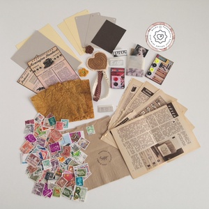 Scrapbook papír csomag kiegészítőkkel, fénykép album készítéshez, kreatív dekoráció alapanyag naplóhoz, füzethez - otthon & életmód - papír, írószer - matrica, matrica csomag - Meska.hu