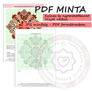 Keresztszemes modern egyedi minta, digitális letölthető PDF fájl, nyomtatható alap hímzés és egyéb kézimunkához - diy (csináld magad) - szabásminta, útmutató - Meska.hu