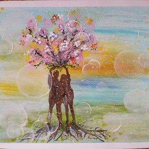 Akrill festmény, Művészet, Festmény, Akril, , MESKA