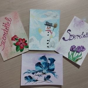 Üdvözlő lapok / kártyák  - karácsony - karácsonyi ajándékozás - karácsonyi képeslap, üdvözlőlap, ajándékkísérő - Meska.hu