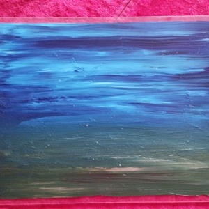 Éj - művészet - festmény - akril - Meska.hu