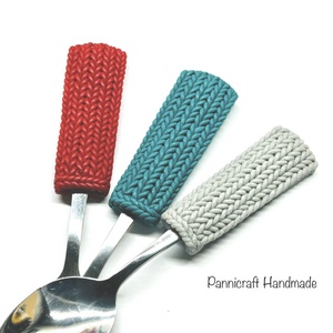 Kötött mintás kanál, Otthon & Életmód, Konyhafelszerelés, tálalás, Tálalás, Kanál & Villa, Gyurma, MESKA