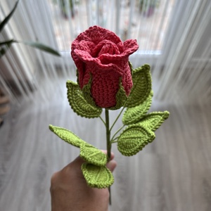 ? Örök rózsa - kézműves , soha el nem hervadó ajándék ?, Otthon & Életmód, Virágdekoráció, Virágok, Szálas virág, Horgolás, MESKA