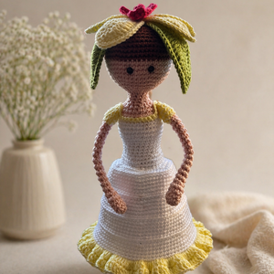 ?Orchidea virágtündér - egyedi kézműves baba ?, Otthon & Életmód, Virágdekoráció, Virágdíszek, Asztali virágdísz, Horgolás, MESKA