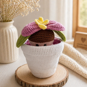  Orchidea virágtündér - egyedi kézműves baba  - otthon & életmód - virágdekoráció - virágdíszek - asztali virágdísz - Meska.hu