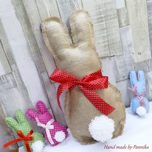 Húsvéti  nyuszi, pom-pom farokkal -  - Meska.hu