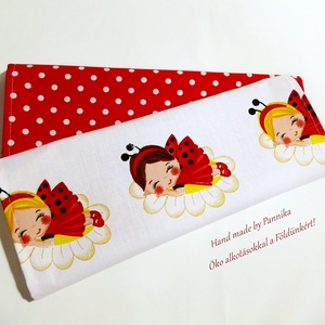 Öko szalvéta, zsebkendő, alátét 2db-os szett (katicás-pöttyös) - otthon & életmód - konyhafelszerelés, tálalás - Meska.hu