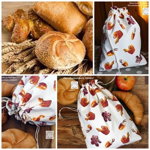 Péksütis zsák, uzsonnás zsák  - táska & tok - uzsonna- & ebéd tartó - szendvics csomagoló - Meska.hu