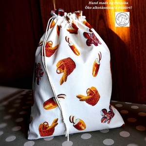 Péksütis zsák, uzsonnás zsák  - táska & tok - uzsonna- & ebéd tartó - szendvics csomagoló - Meska.hu