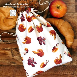 Péksütis zsák, uzsonnás zsák  - táska & tok - uzsonna- & ebéd tartó - szendvics csomagoló - Meska.hu