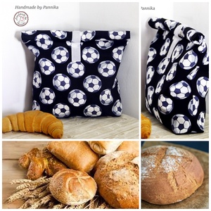 Roll top Uzsonnás, frissentartó tasak (foci-foci)  szendvicstartó, zerowaste tároló - Meska.hu
