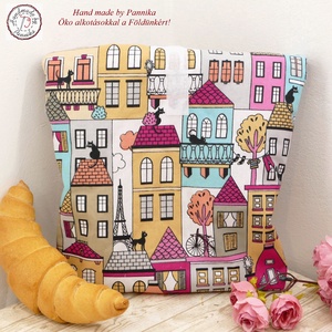 Roll top Uzsonnás, frissentartó tasak (párizsi cicák) - táska & tok - uzsonna- & ebéd tartó - szendvics csomagoló - Meska.hu