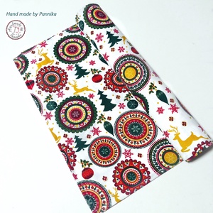 Karácsonyi asztalterítő, asztali futó (szavasos-mandalás) - karácsony - karácsonyi lakásdekoráció - ünnepi asztaldekoráció - Meska.hu