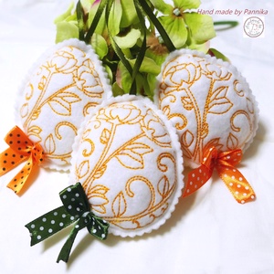 Húsvéti hímzett tojáscsomag 3db - otthon & életmód - dekoráció - fali és függő dekoráció - függődísz - Meska.hu
