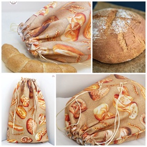 KENYERES, PÉKÁRUS Zsák Frissentartó, Kitörölhető! NAGY méret! NoWaste csomagolás!  - otthon & életmód - konyhafelszerelés, tálalás - konyhai tárolás - kenyértartó - Meska.hu