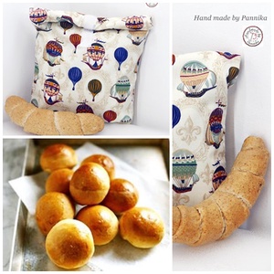 Roll top Uzsonnás, frissentartó tasak (léghajó mintás), Táska & Tok, Uzsonna- & Ebéd tartó, Szendvics csomagoló, Varrás, MESKA