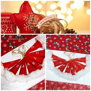 Mikulás fejecskék monogramm hímzéssel AZ ÁR 1db-ra vonatkozik / egyedi ajándék, fenyődísz vagy akár ajándékkísérő - Meska.hu