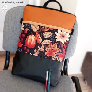 3az1-ben: Hátizsák, válltáska, oldaltáska Gyönyörű betéttel, amelybe LAPTOP is belefér - Meska.hu