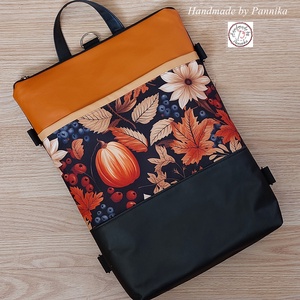 3az1-ben: Hátizsák, válltáska, oldaltáska Gyönyörű betéttel, amelybe LAPTOP is belefér - táska & tok - hátizsák - hátizsák - Meska.hu