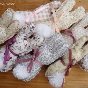Húsvéti textil nyuszi, pom-pom farokkal  - otthon & életmód - dekoráció - dísztárgy - Meska.hu
