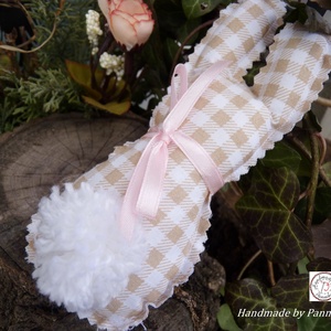 Húsvéti textil nyuszi, pom-pom farokkal  - otthon & életmód - dekoráció - dísztárgy - Meska.hu