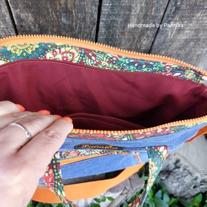 Farmer táska mandalás betétekkel - táska & tok - kézitáska & válltáska - kézitáska - Meska.hu