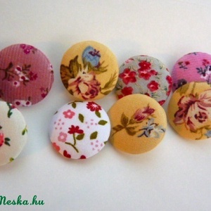  Pamut gombok 8db-os csomag - kellékek & szerszámok - textil gomb - textil gomb - Meska.hu