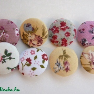  Pamut gombok 8db-os csomag - kellékek & szerszámok - textil gomb - textil gomb - Meska.hu