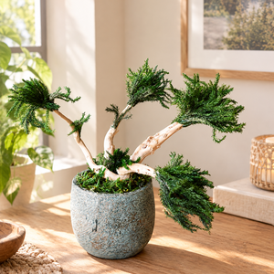Bonsai fa tartósított mohákkal - Meska.hu