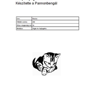 Kiscica. Könyvhajtogatási sablon. - Meska.hu