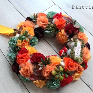 Kis gombacsalád kopogtató, ajtódísz, koszorú, NAGY, 29cm - otthon & életmód - dekoráció - Meska.hu