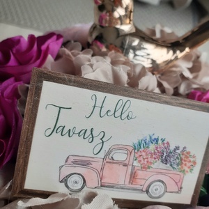 Hello tavasz madárkás selyemvirág asztaldísz, virágbox - otthon & életmód - dekoráció - asztal és polc dekoráció - asztaldísz - Meska.hu