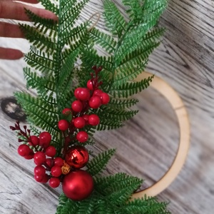 Piros és Zöld Karácsonyi kopogtató, ajtódísz - karácsony - adventi díszek - adventi ajtódísz - Meska.hu